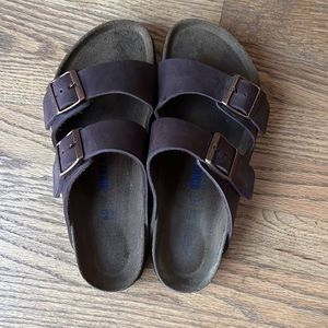 Arizona Birko-Flor Birkenstocks Dark Brown